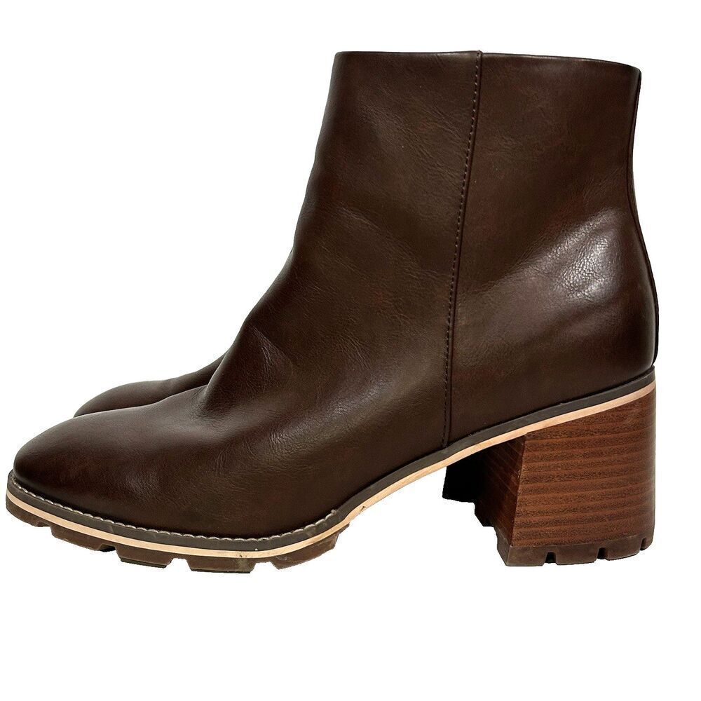 Kork's Boots Booties Size 11 Brown Block Heel New Classic Traditional Preppy